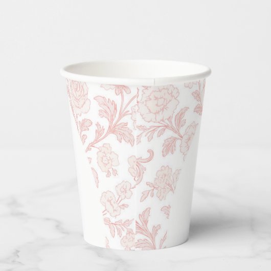 Pink Toile Easter Some Bunny Birthday 紙コップ (右)