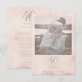Pink Tones Couleの記念撮影結婚写真 招待状