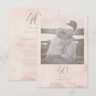 Pink Tones Couleの記念撮影結婚写真 招待状