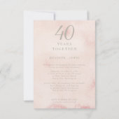 Pink Tones Couleの記念撮影結婚写真 招待状 (裏面)