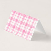 Pink tractor farm animals girl birthday place card (裏面)