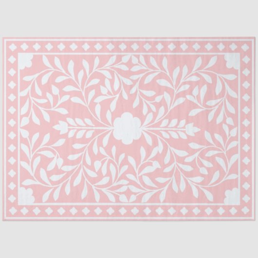 Pink Traditional Bone Inlay Decoupage Paper 薄葉紙 (正面)