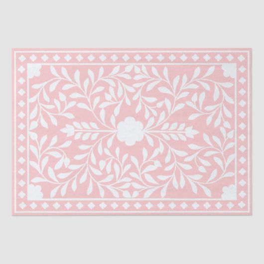 Pink Traditional Bone Inlay Decoupage Paper 薄葉紙 (正面)