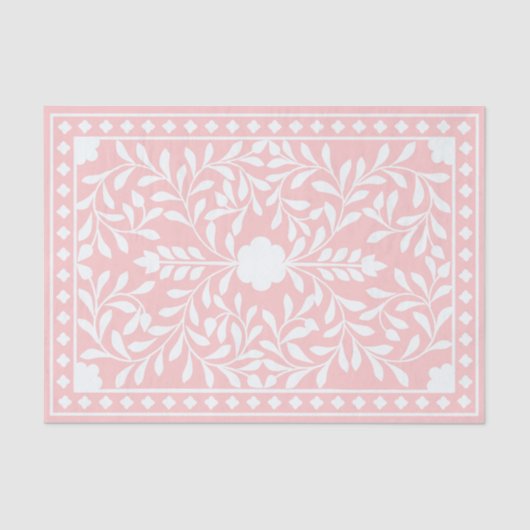 Pink Traditional Bone Inlay Decoupage Paper 薄葉紙 (正面)