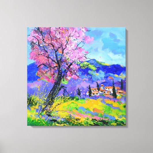 Pink tree in Provence  キャンバスプリント (正面)