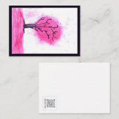 Pink Tree Note Card ノートカード (正面/裏面)