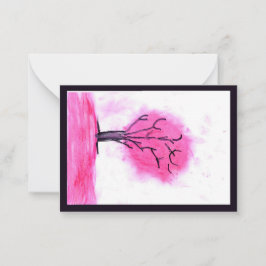 Pink Tree Note Card ノートカード