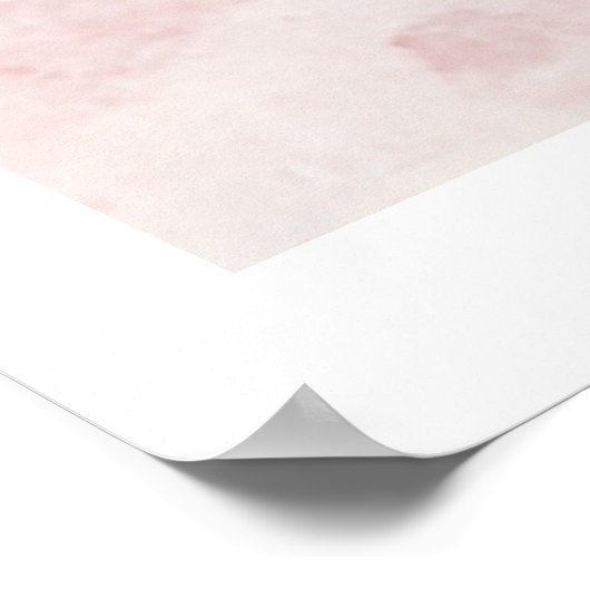 Pink Tree Wall Art – Elegant Floral Home D ポスター (角)