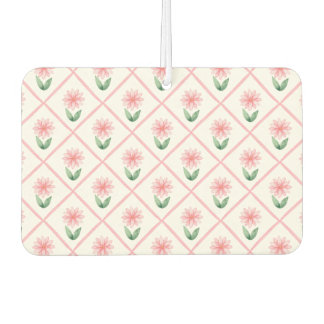 Pink trellis grandmillenial classic pretty preppy カーエアーフレッシュナー
