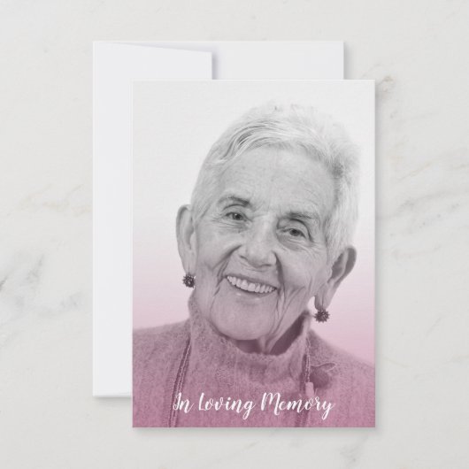 Pink Trendy Transparency Effect Funeral Dear Ones セーブザデート (正面)