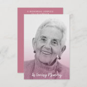 Pink Trendy Transparency Effect Funeral Dear Ones セーブザデート (正面/裏面)