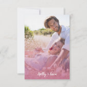 Pink Trendy Transparency Effect Photo Couple 招待状 (正面)