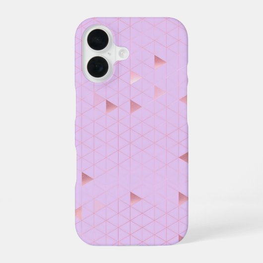 Pink Triangle Geometric Pattern iPhone 16ケース (裏面)