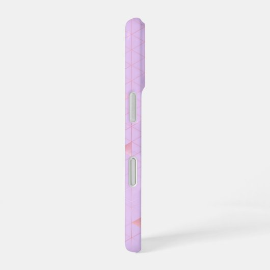 Pink Triangle Geometric Pattern iPhone 16ケース (右側面)