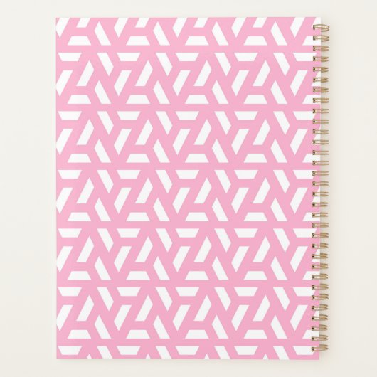 Pink Triangle Pattern Planner プランナー手帳 (裏面)
