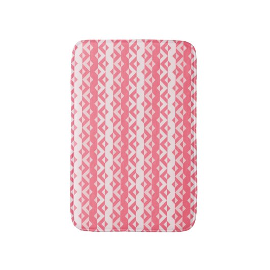 Pink Triangles Pattern Bath Mat バスマット (正面縦)