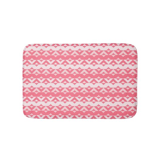 Pink Triangles Pattern Bath Mat バスマット (正面)