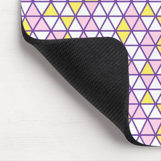 Pink Triangles Pattern Mouse Pad マウスパッド (コーナー)