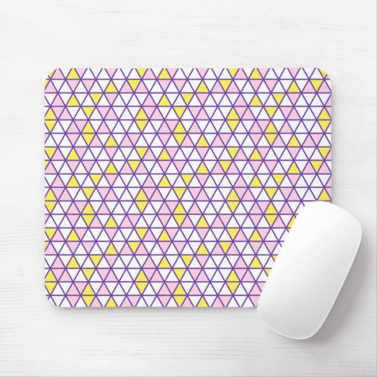 Pink Triangles Pattern Mouse Pad マウスパッド (マウス)