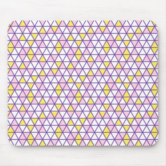 Pink Triangles Pattern Mouse Pad マウスパッド (正面)