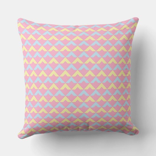 Pink Triangles Pillow クッション (裏面)