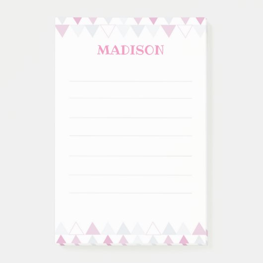 Pink Triangles Post it Notes ポストイット (正面)