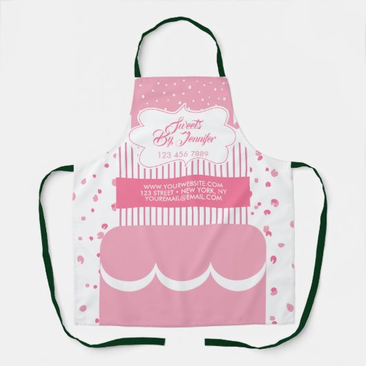 Pink Triple Layer Cake Bakery エプロン (正面)