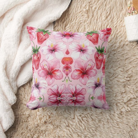 Pink Tropical クッション (ブランケット)