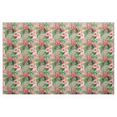 Pink Tropical Flowers ファブリック (ファットクウォーター)