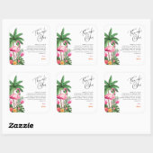 Pink Tropical Hawaiian Adult 25th Birthday Napkins スクエアシール (シート)