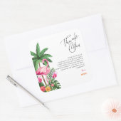 Pink Tropical Hawaiian Adult 25th Birthday Napkins スクエアシール (封筒)