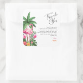 Pink Tropical Hawaiian Adult 25th Birthday Napkins スクエアシール (バッグ)