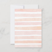 Pink Tropical Leaves Baby Shower Thank You Cards サンキューカード (裏面)