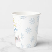 Pink Truck Banner Winter Onederland Birthday Cups 紙コップ (裏面)