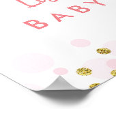 Pink Truck Drive Through Baby Shower Welcome Sign ポスター (角)