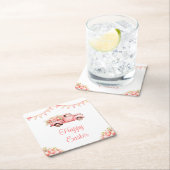 Pink Truck Easter Egg Hunt スクエアペーパーコースター (インサイチュ)