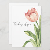 Pink Tulip Alone 招待状 (正面/裏面)