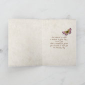 pink tulip bouquet on lace doily カード (内部)