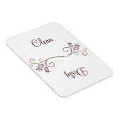 Pink Tulip Dishwasher Clean - Dirty Magnets マグネット (右側)