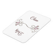 Pink Tulip Dishwasher Clean - Dirty Magnets マグネット (左側)