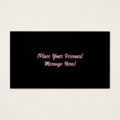 Pink Tulip Flowers Personalized Gift Card Tag (裏面)