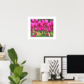 Pink Tulip Garden Floral Photographic ポスター (ホームオフィス)