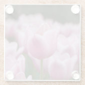 Pink tulip glass coaster ガラスコースター (裏面)