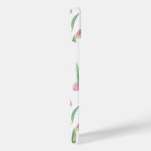 Pink Tulip Pattern – Soft Watercolor Floral  iPhoneケース (右側面)