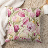 Pink Tulips クッション (ブランケット)