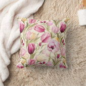 Pink Tulips クッション (ブランケット)