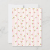 Pink tulips baby shower 招待状 (裏面)