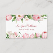 Pink tulips business card 名刺 (正面)