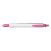 Pink Tulips Custom Name Pen 青ボールペン (裏面)