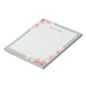 Pink Tulips & Daffodils Spring Flowers Notepad ノートパッド (回転)